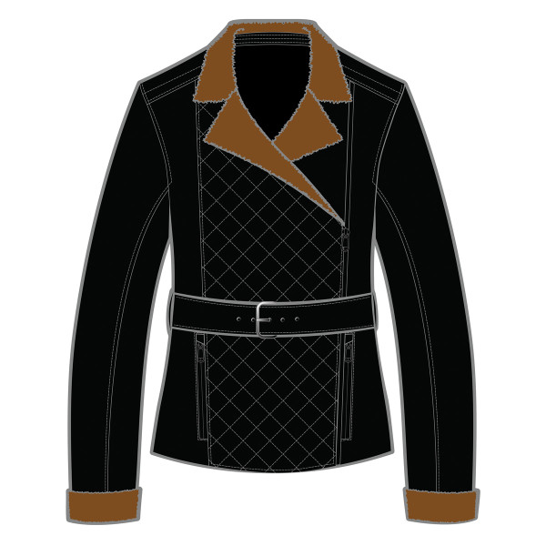 Spada Spada ladies leather lancer coat black size 20